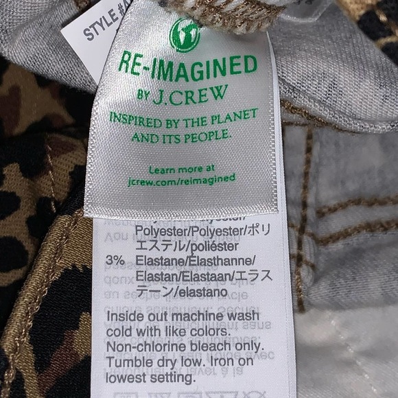 J Crew  Woman Size 28 Leopard 9" High-Rise Skinny Jean w/ Button Fly - Picture 4 of 9